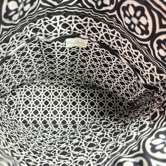 Vera Bradley Day and Night Black and White Floral Print Tote Bag - Picture 8 of 13